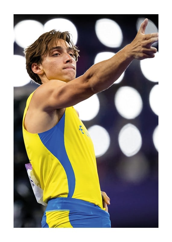 Poster Armand Duplantis OS-Guld Paris 2024 No2