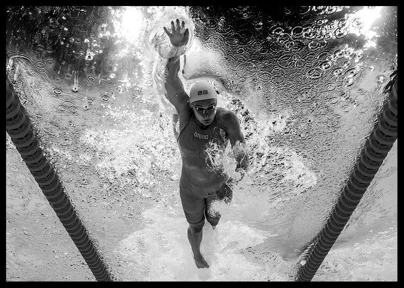 Sarah Sjöström OS-Guld Paris B&W Poster-12