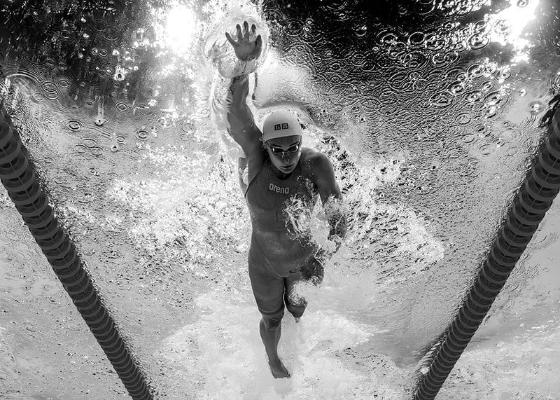 Sarah Sjöström OS-Guld Paris B&W Poster-12