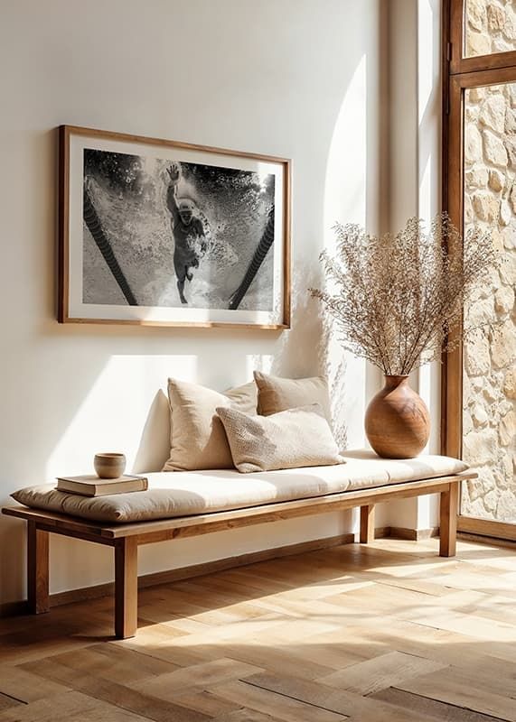 Poster Sarah Sjöström OS-Guld Paris B&W crossfade