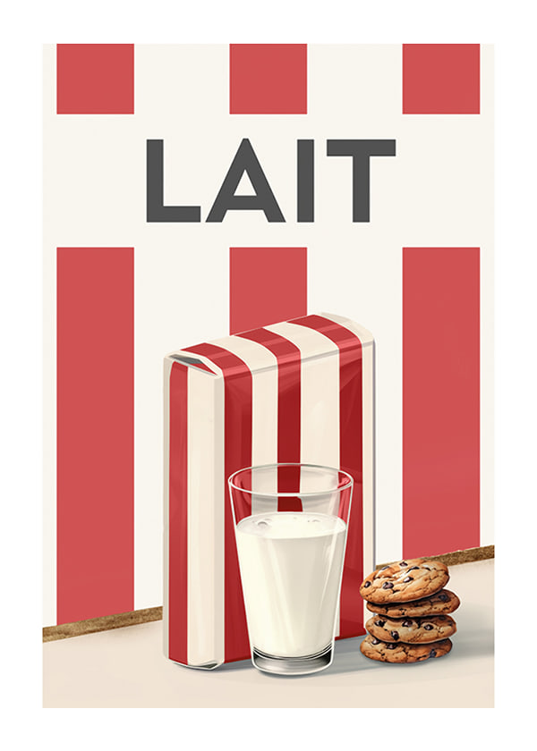 Affiche Lait Rouge