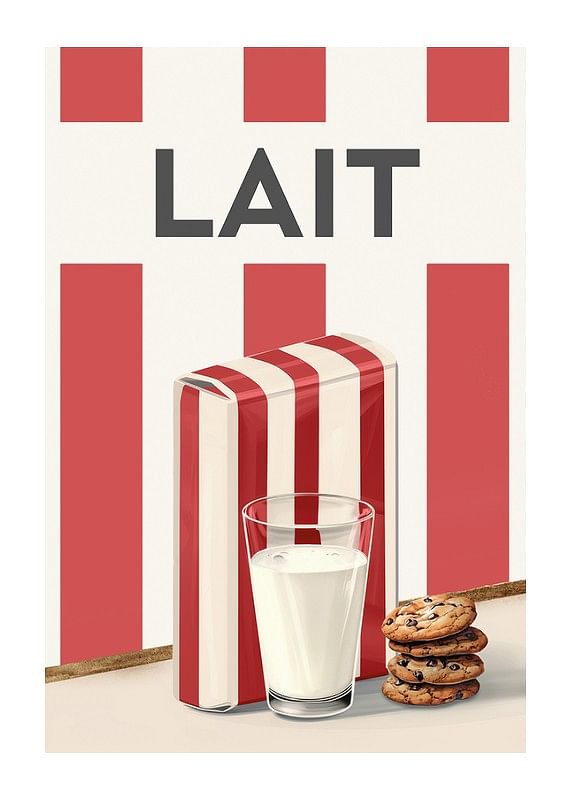 Affiche Lait Rouge