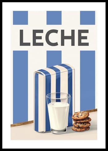 Póster Leche Azul