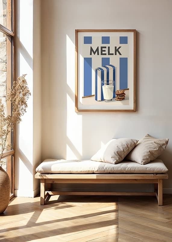 Poster Melk Blauw crossfade