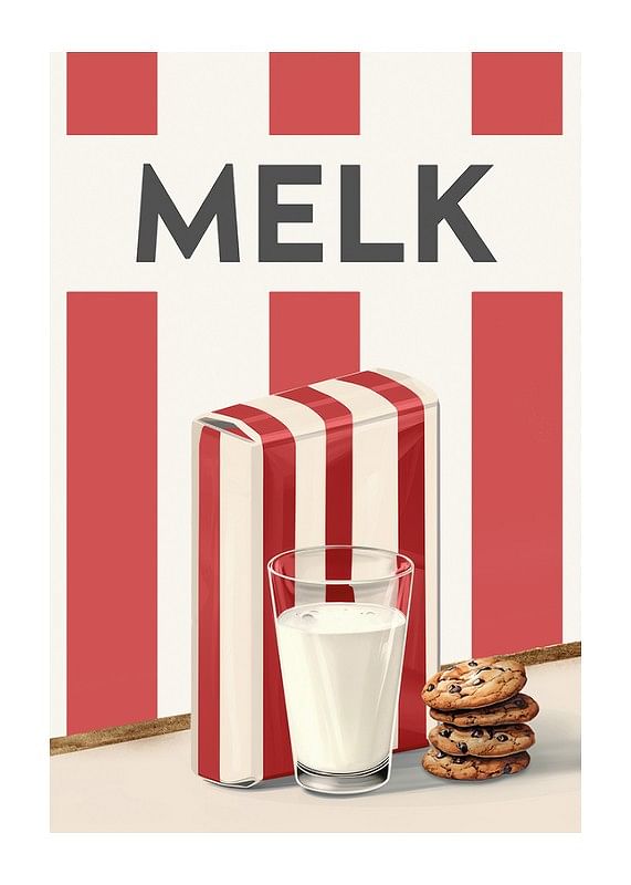 Poster Melk Rood