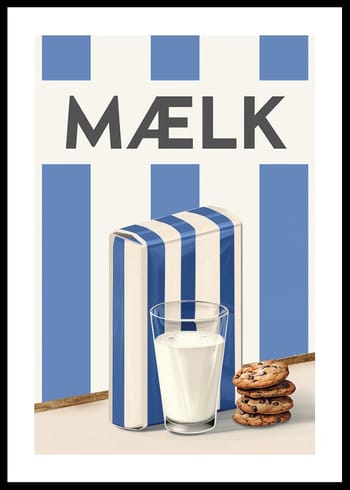 Plakat Mælk Blå