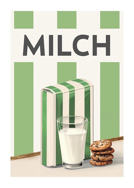 Poster Milch Grün