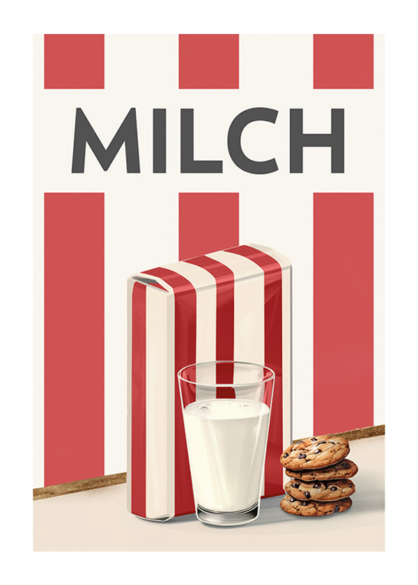 Poster Milch Rot
