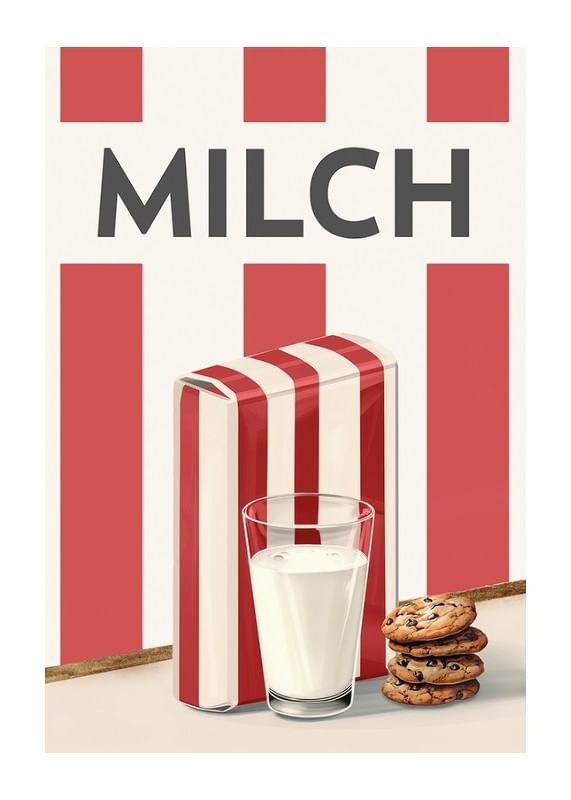 Poster Milch Rot