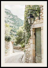 Poster with a beautiful mountain village-2