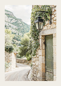 Poster with a beautiful mountain village-3
