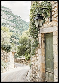 Poster with a beautiful mountain village-6