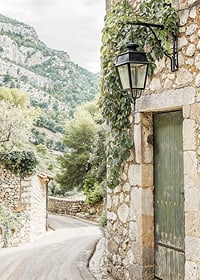 Poster with a beautiful mountain village-7