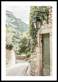 Poster with a beautiful mountain village-0