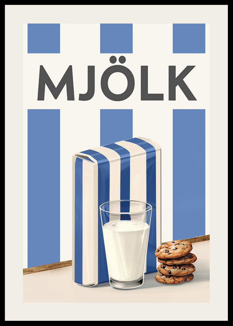 Lättmjölk Blå Poster-12