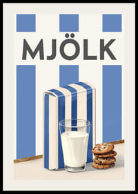 Lättmjölk Blå Poster-2