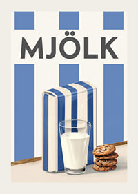 Lättmjölk Blå Poster-3