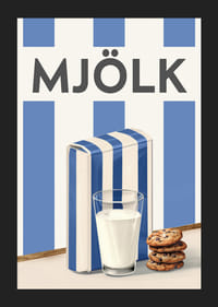 Lättmjölk Blå Poster-5