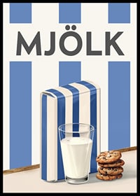 Lättmjölk Blå Poster-6