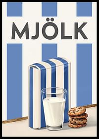 Lättmjölk Blå Poster-2