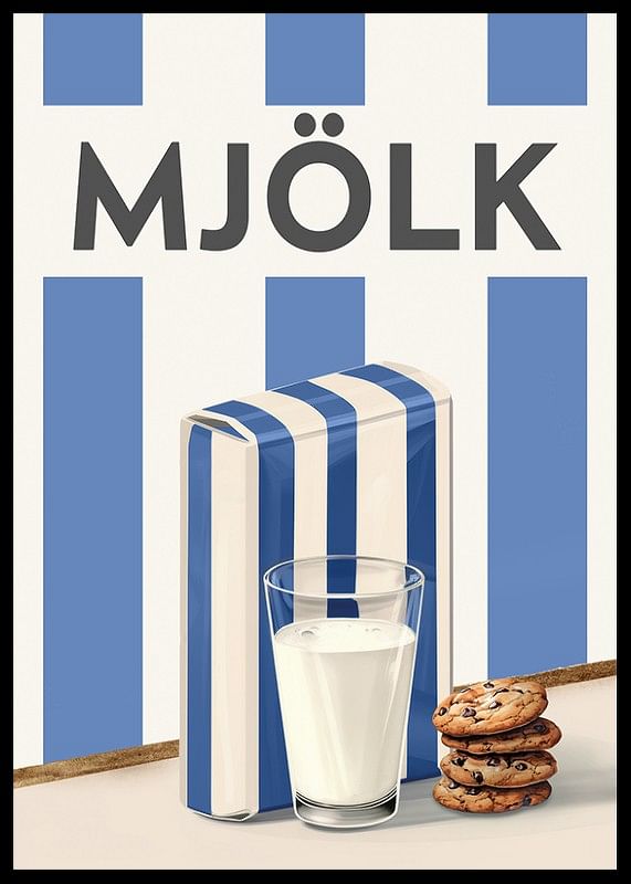 Lättmjölk Blå Poster-12