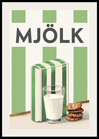 Mellanmjölk Grön Poster-2