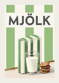 Mellanmjölk Grön Poster-3