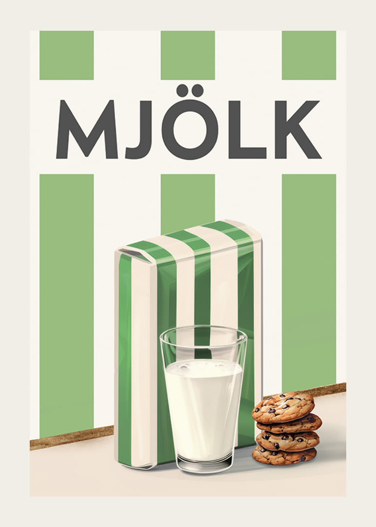 Mellanmjölk Grön Poster-12