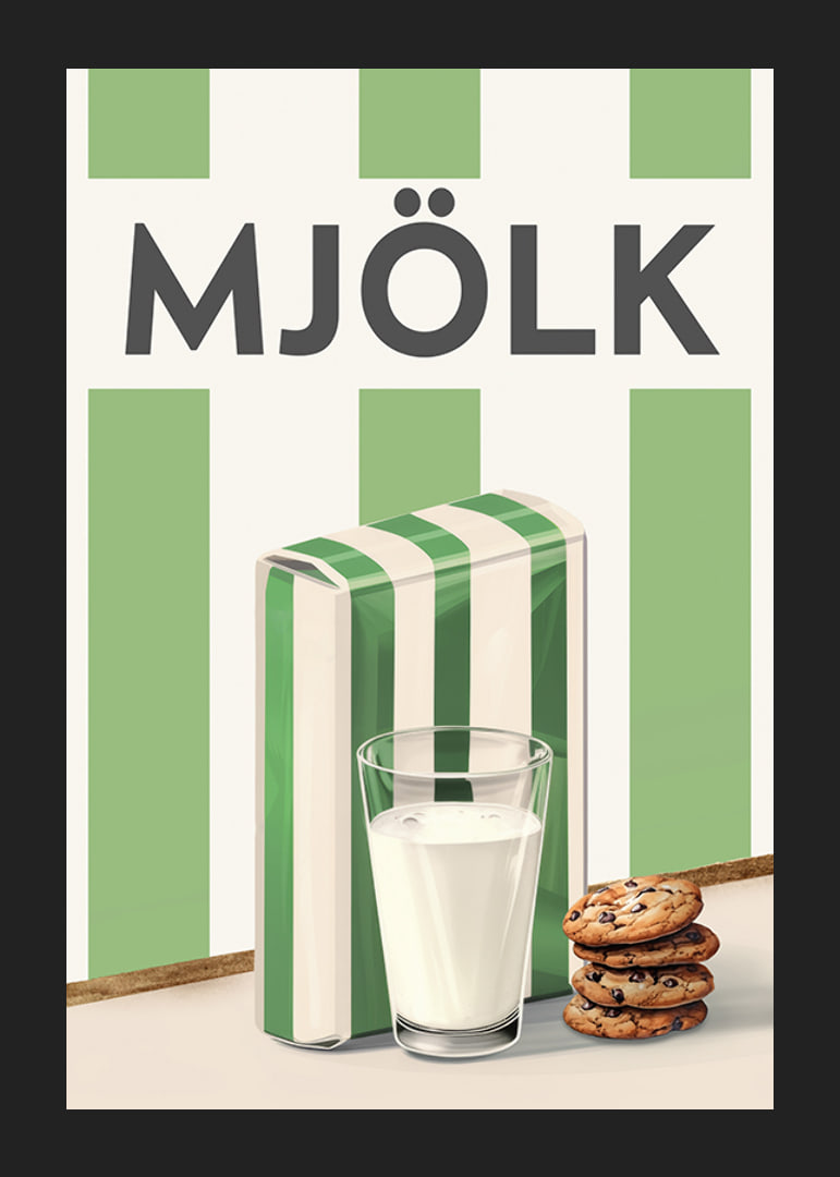 Mellanmjölk Grön Poster-12