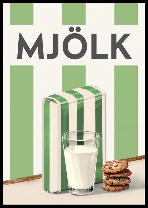 Mellanmjölk Grön Poster-12
