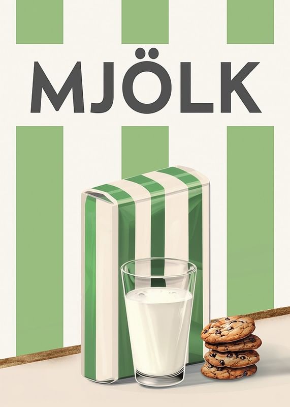 Mellanmjölk Grön Poster-12