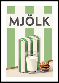 Mellanmjölk Grön Poster-0