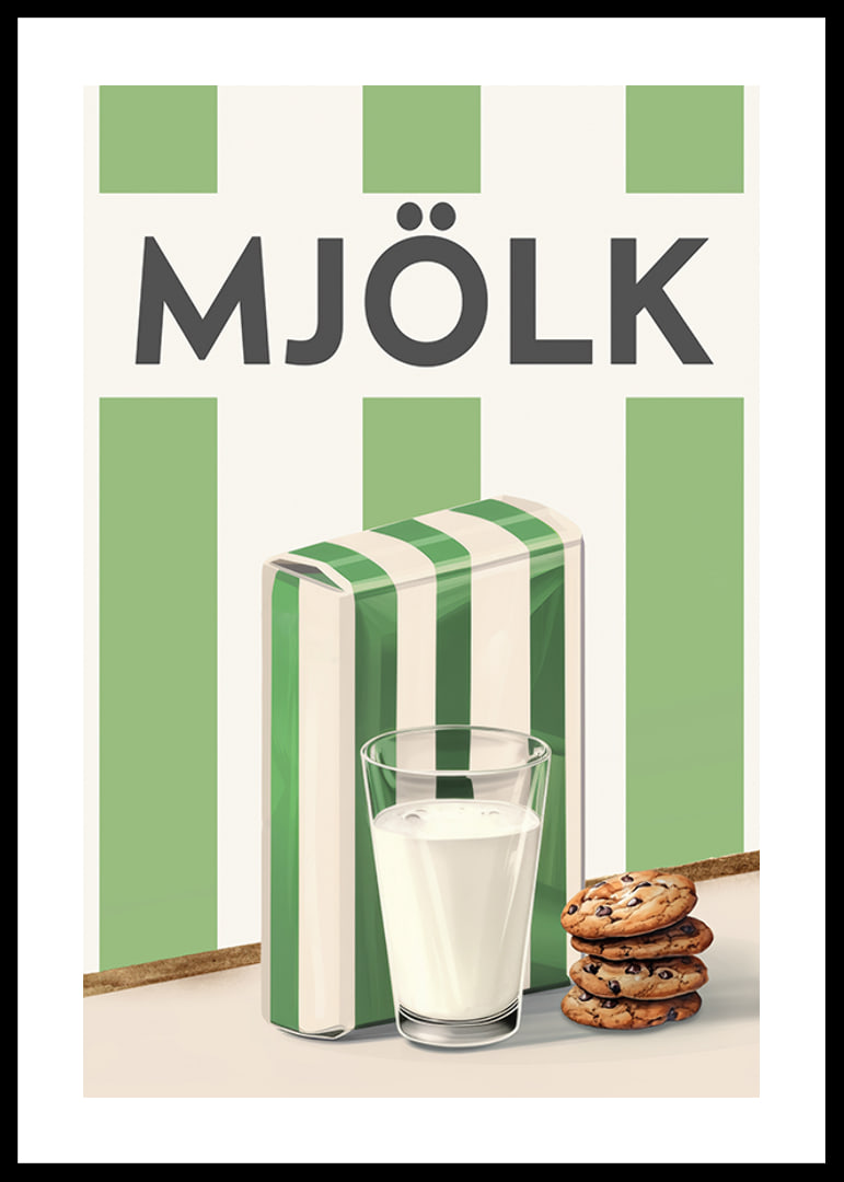 Mellanmjölk Grön Poster-12