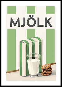Mellanmjölk Grön Poster-0