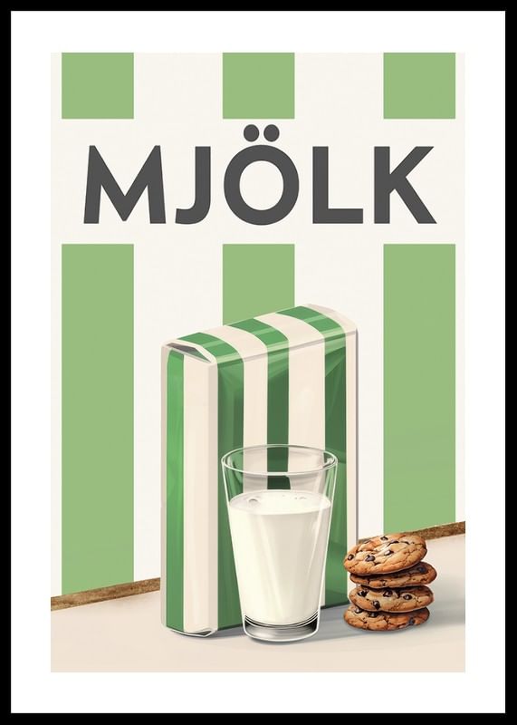 Mellanmjölk Grön Poster-12