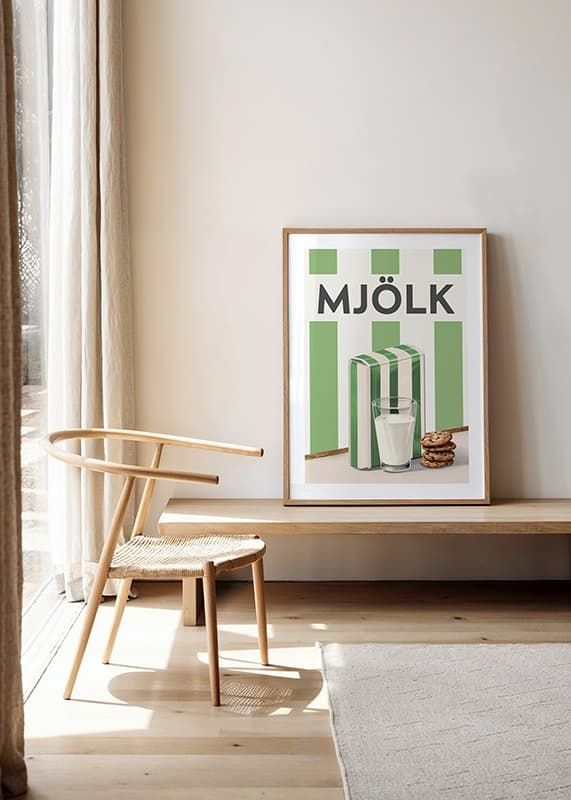 Poster Mellanmjölk Grön crossfade