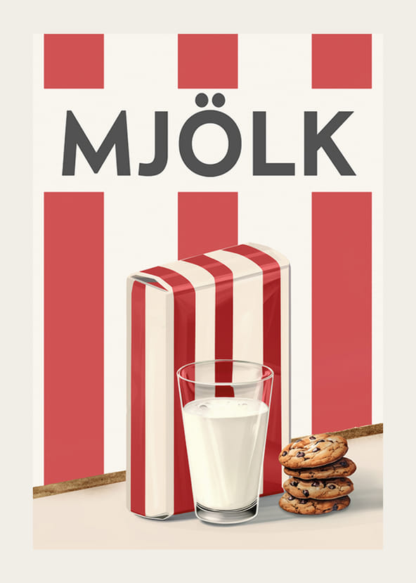 Mjölk Röd Poster | Texttavlor | Gallerix.se