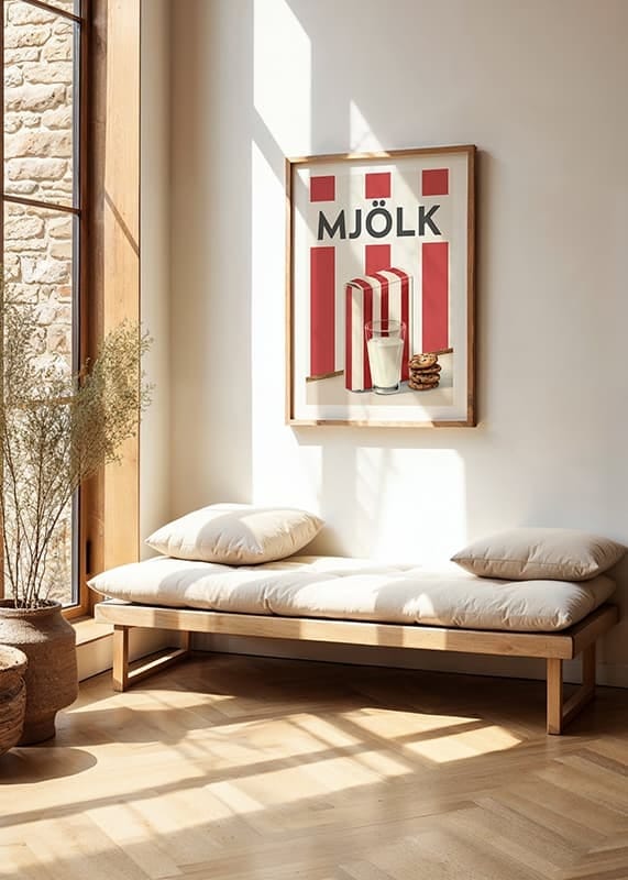Mjölk Röd Poster | Texttavlor | Gallerix.se
