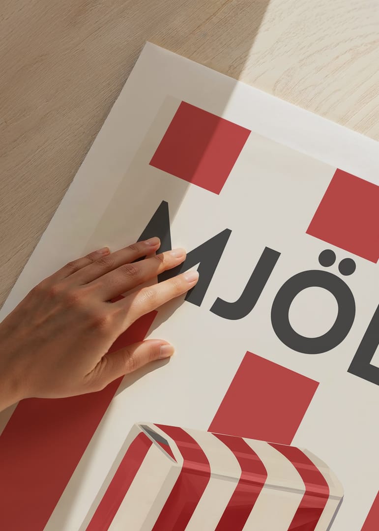 Mjölk Röd Poster | Texttavlor | Gallerix.se