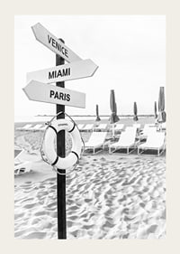 Black and white poster with a sign of luxury destinations-3