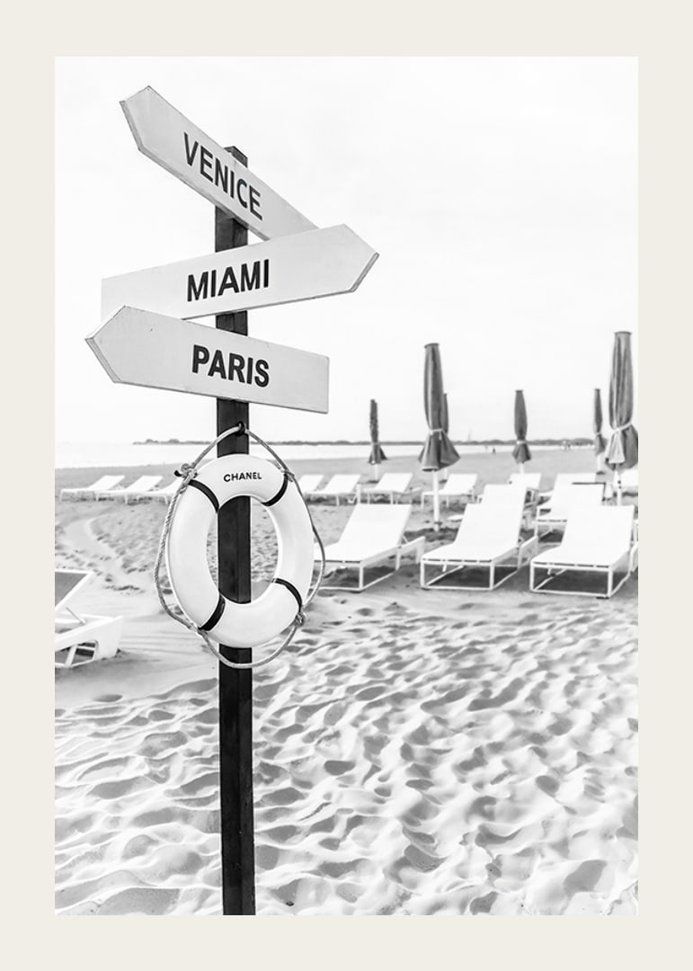 Black and white poster with a sign of luxury destinations-12