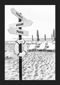 Black and white poster with a sign of luxury destinations-5