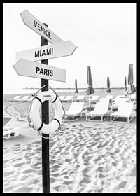 Black and white poster with a sign of luxury destinations-6