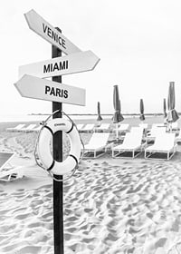 Black and white poster with a sign of luxury destinations-7