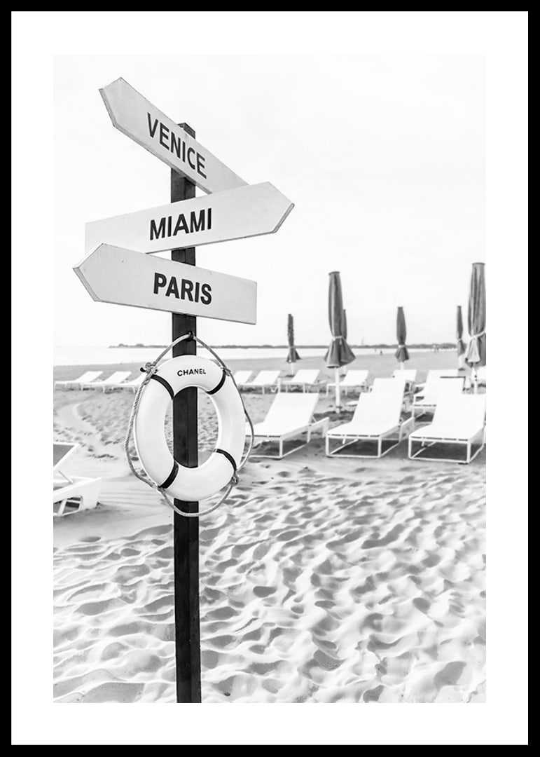 Black and white poster with a sign of luxury destinations-12