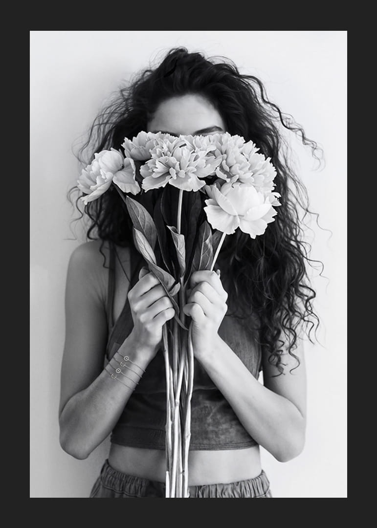 Póster mujer flores pulsera Coco Chanel-12