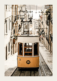 Poster con un tram a Lisbona-3