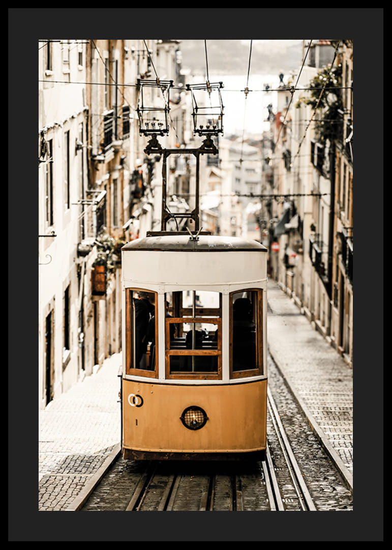 Affiche met een tram in Lissabon-12