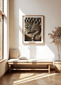 Affisch med en leopard i en soffa-8