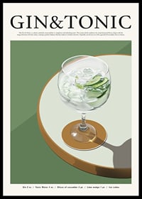 Poster celebrating the classic Gin & Tonic cocktail-0
